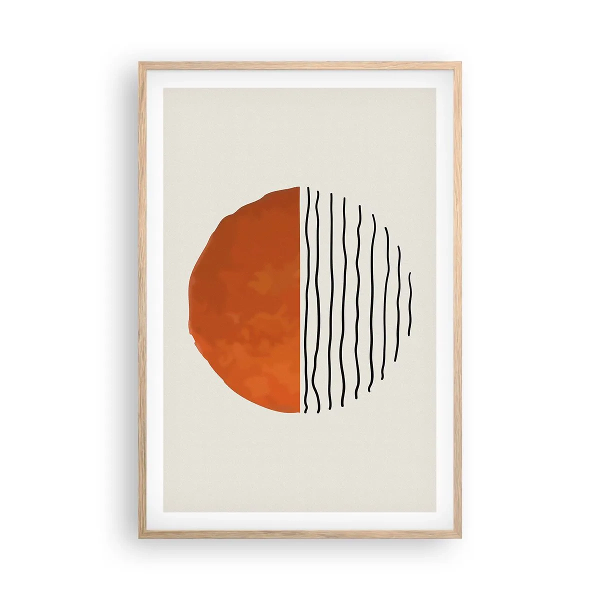 Poszter világos tölgy keretben - Japán hangulatban - 61x91 cm