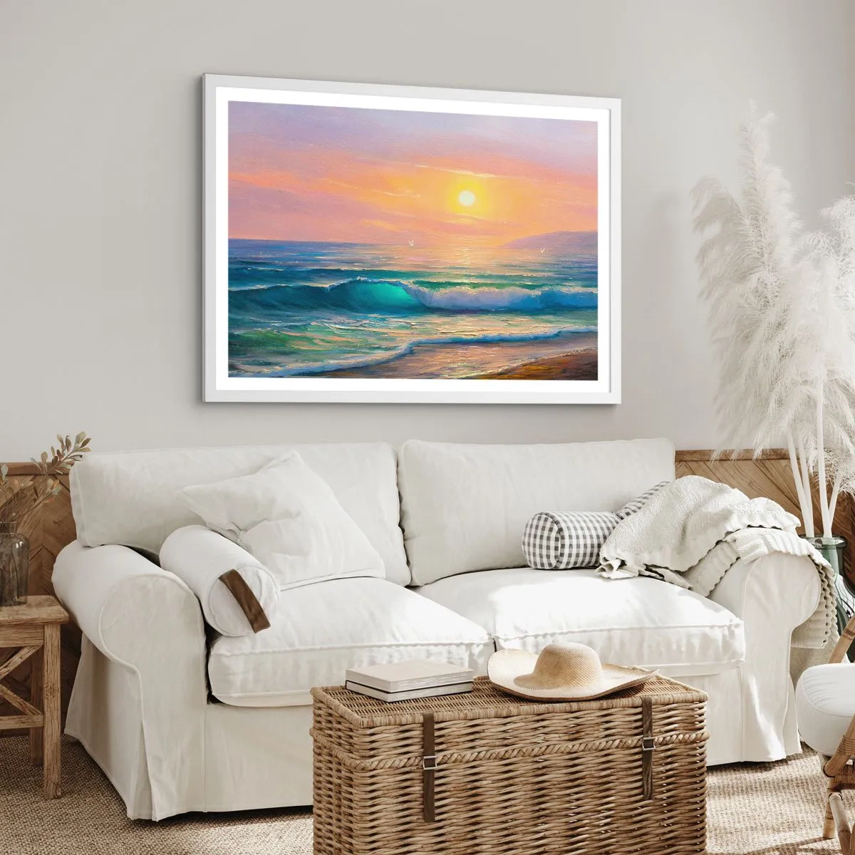 Poszter fekete keretben - A hullámok türkizkék dala - 40x30 cm