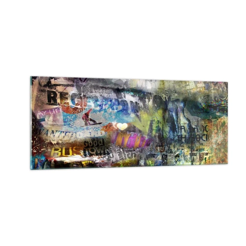 Üveg kép - Emlékek kollázsa - 100x40 cm