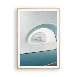Poszter világos tölgy keretben - A kék aljára - 70x100 cm