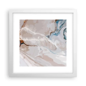 Poszter fekete keretben - Kék kanyarog a fehér alatt - 30x30 cm