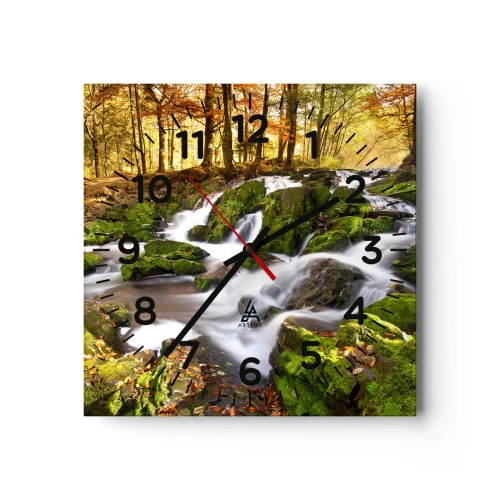 Falióra, Óra - Gyorsan át az őszi erdőn - 40x40 cm