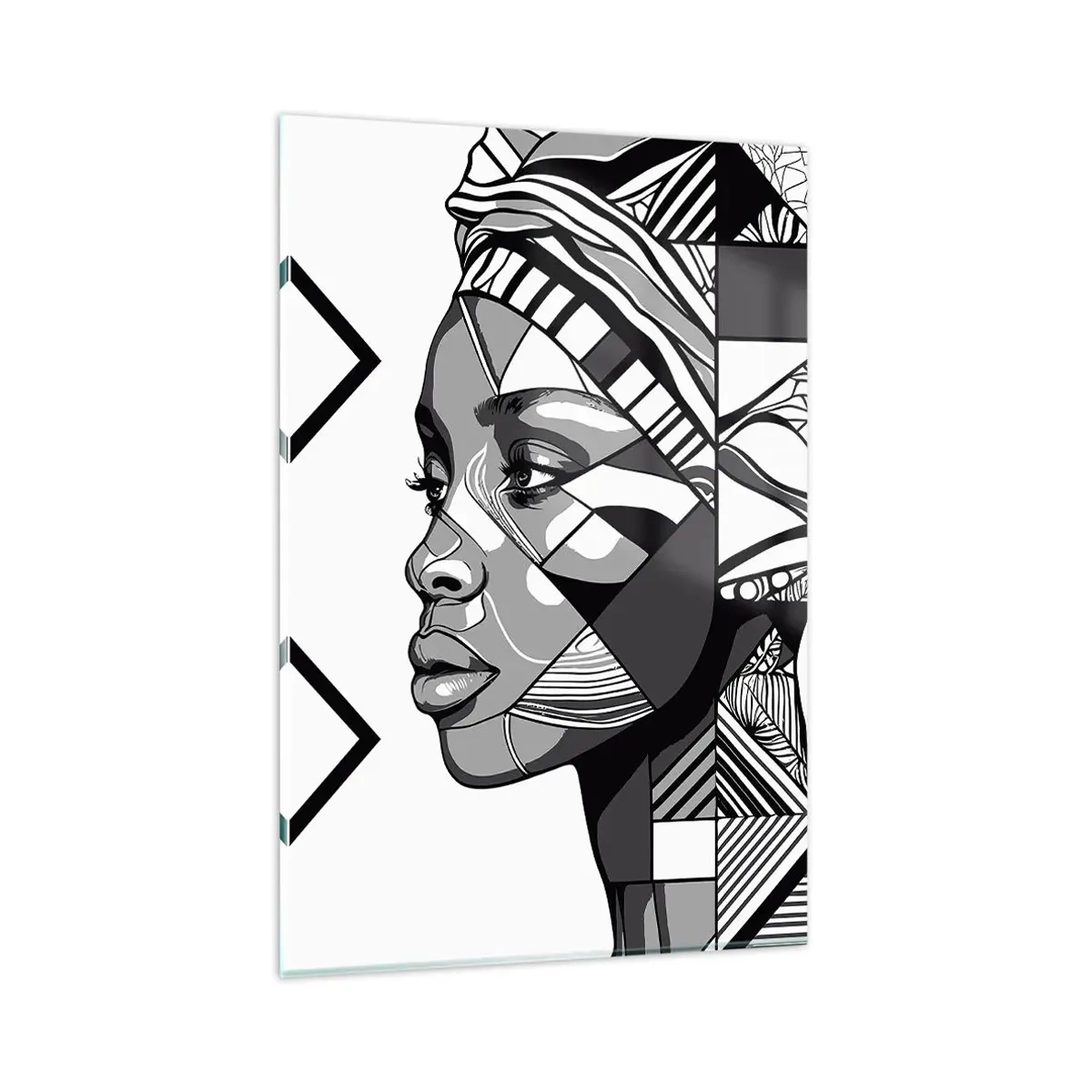 Üveg kép - Etnikai portré - 80x120 cm