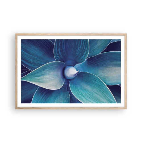 Poszter világos tölgy keretben - Kékezve az égből - 91x61 cm