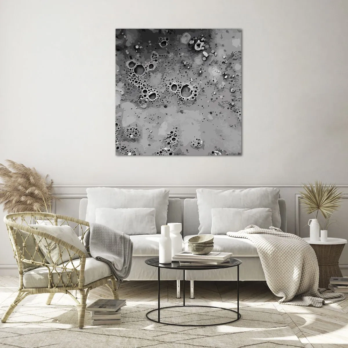 Üveg kép - Mint egy holdbéli táj - 70x70 cm