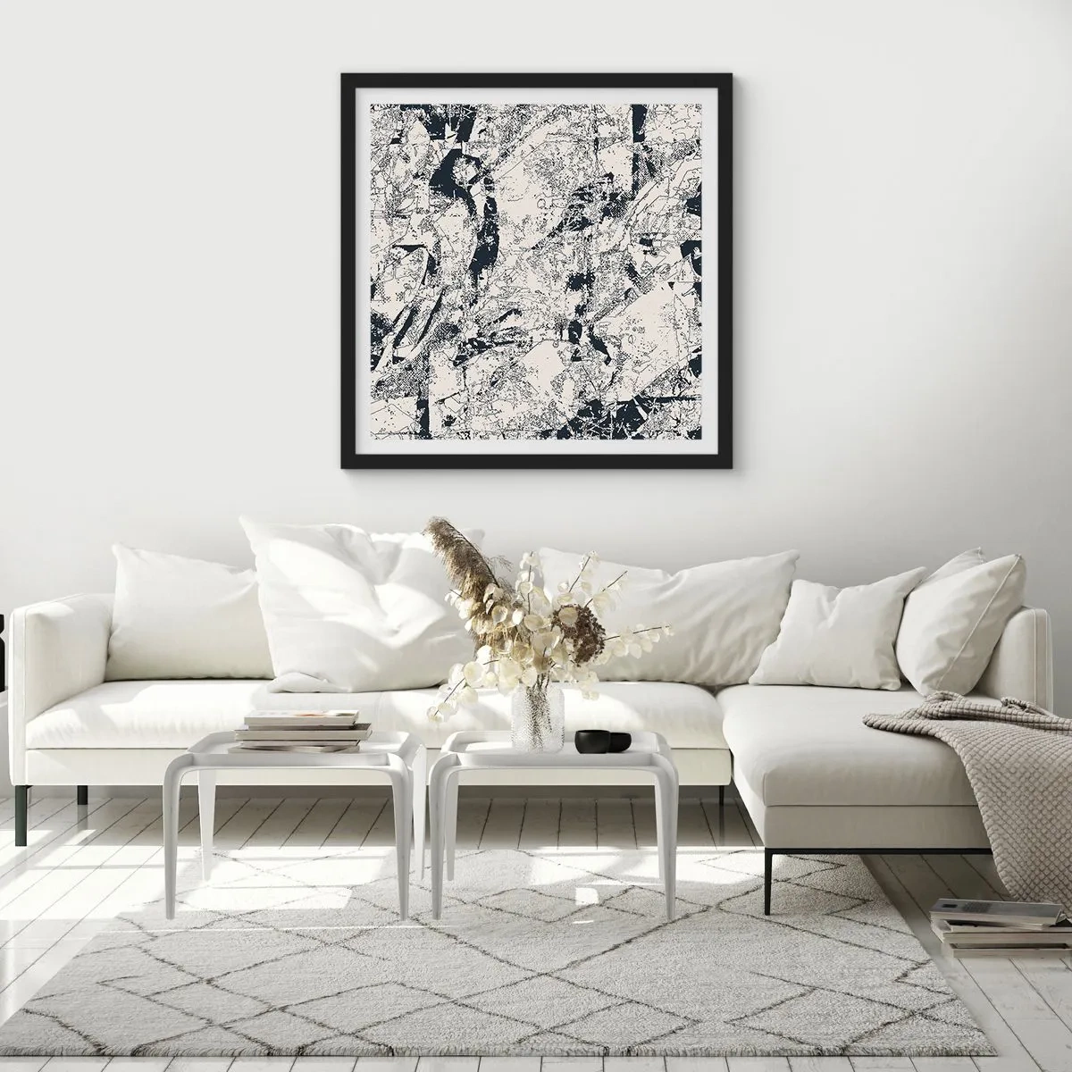 Poszter fehér keretben - Az ellentétek egymásba fonódása - 40x40 cm