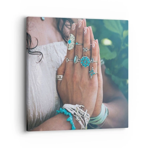 Vászonkép - Üdvözöljük a lét középpontjában - 40x40 cm