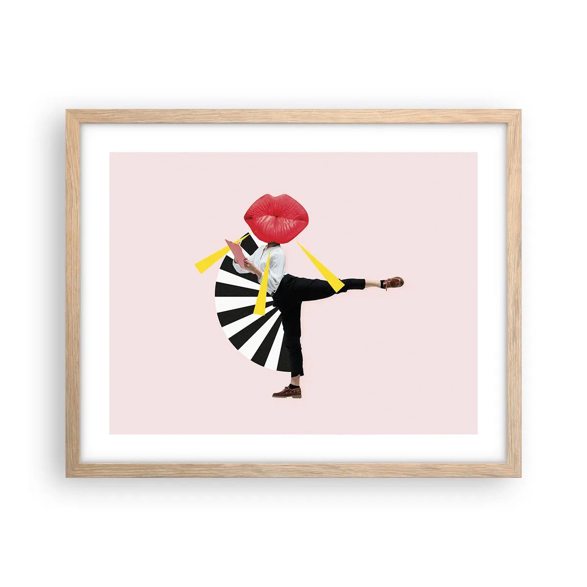 Poszter világos tölgy keretben - Szürreális pop art - 50x40 cm