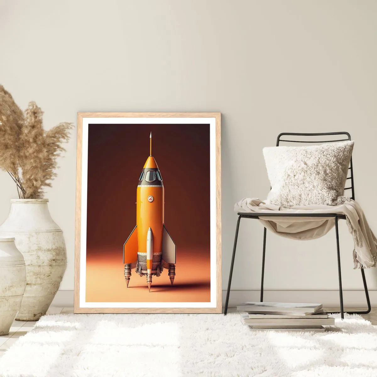 Poszter világos tölgy keretben - Egy álommal kezdődik - 70x100 cm