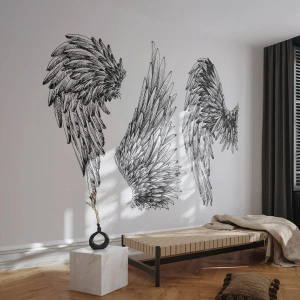 Fotótapéta Standard Eco - Te is lehetsz angyal - Madár toll, Szárnyak, Grafika - 200x140 cm