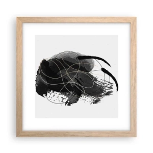 Poszter világos tölgy keretben - Feketéből készült - 30x30 cm