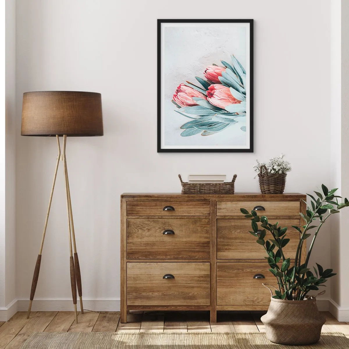Poszter fehér keretben - Szégyellve saját szépségüket - 61x91 cm
