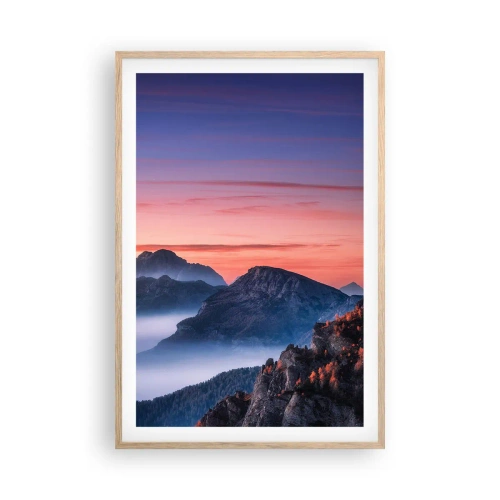 Poszter világos tölgy keretben - A völgyek fölött - 61x91 cm