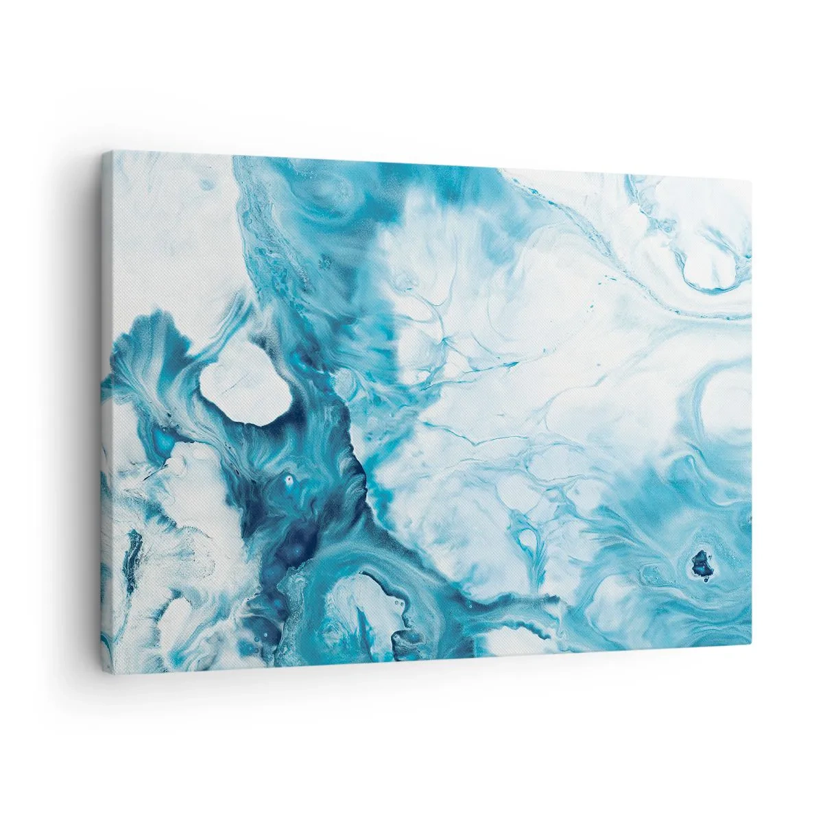 Vászonkép - Absztrakt minta kék árnyalatokban - 70x50cm - Kékség koncertje - Modern fali dekoráció nappalihoz és hálószobához ARTTOR