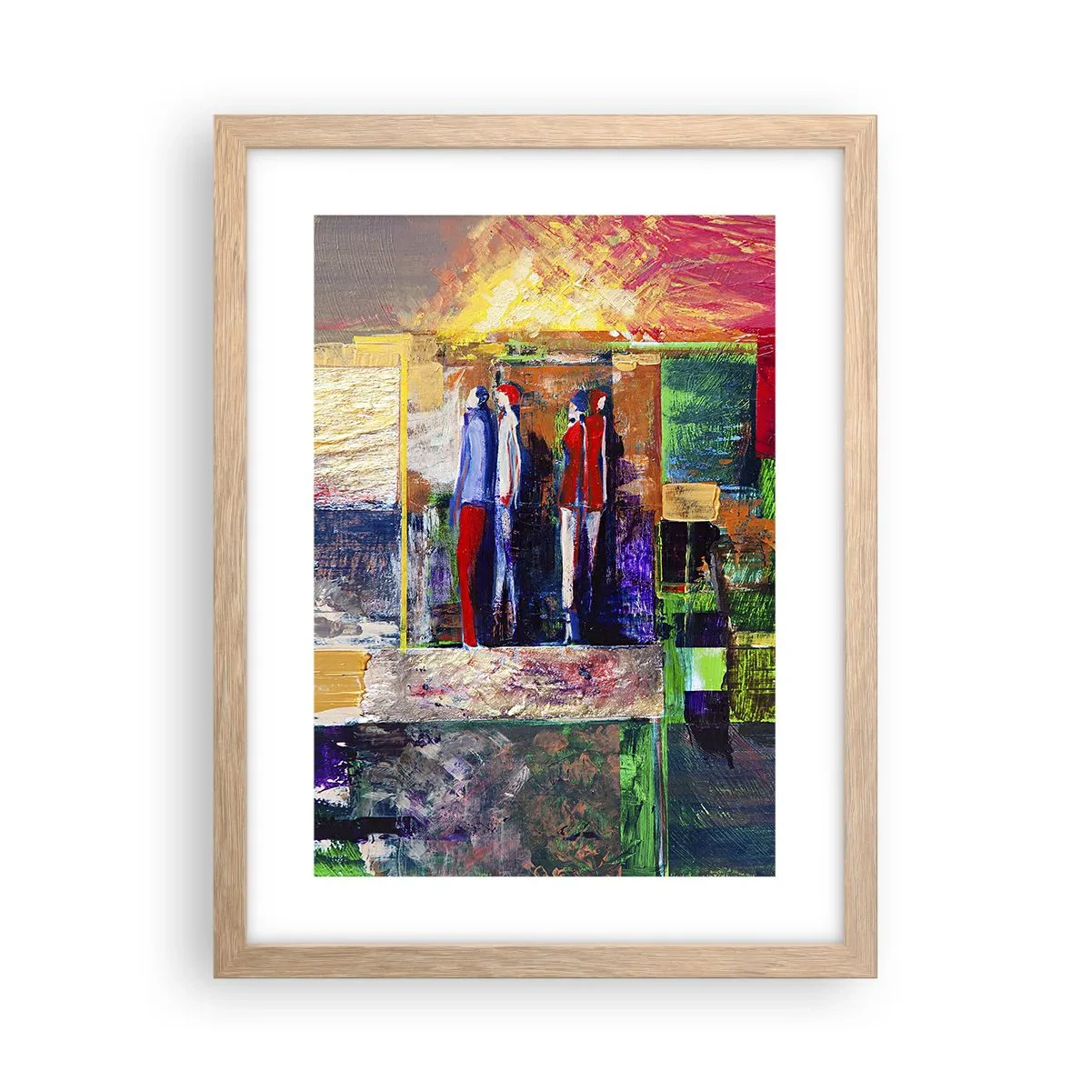 Poszter világos tölgy keretben - Kapcsolatok és érzelmek - 30x40 cm