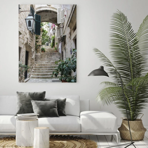 Üveg kép - Bájos sikátor - 50x70 cm