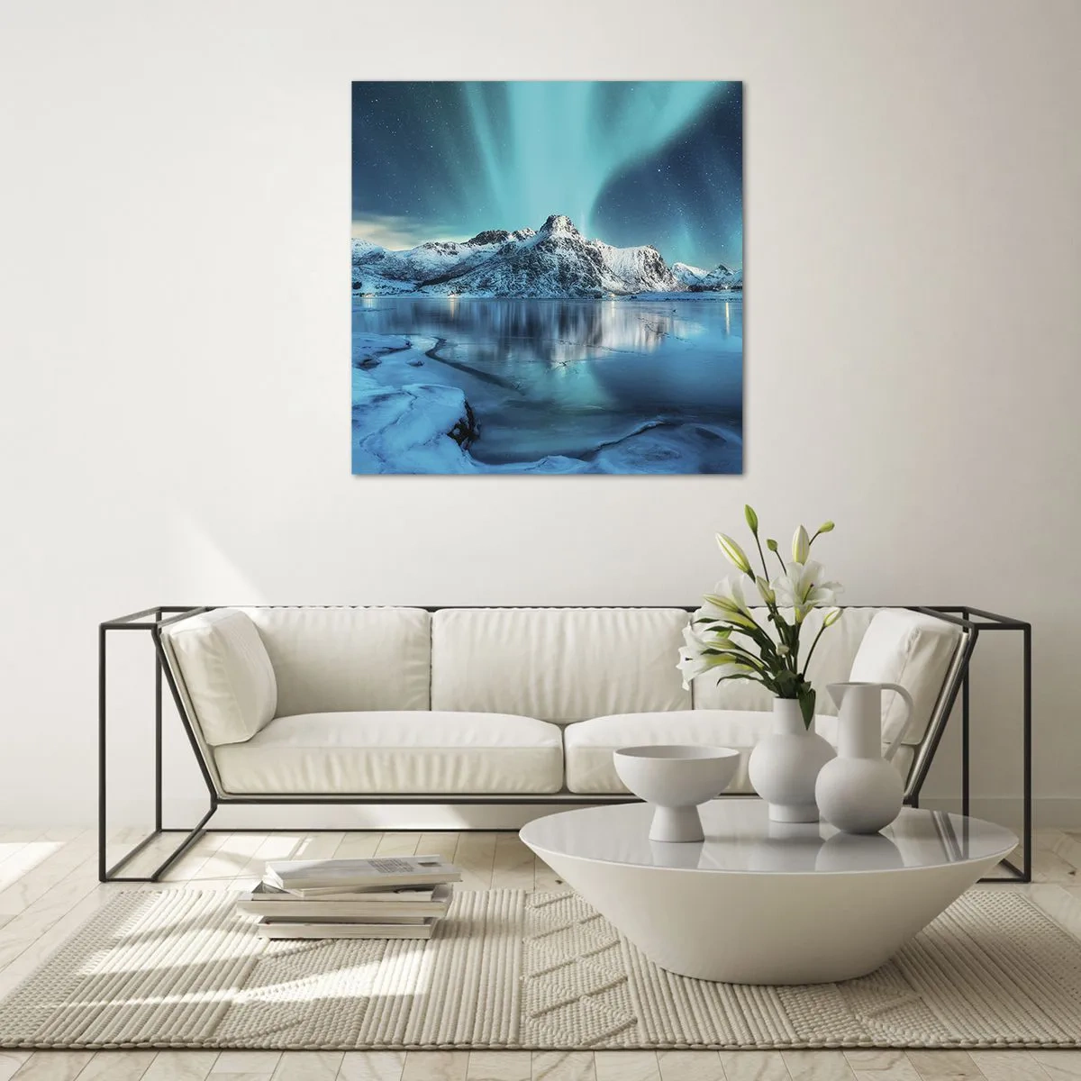 Üveg kép - Fénynek az éjszakában - 50x50 cm