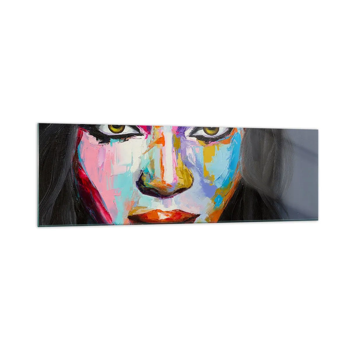 Üveg kép - Lehetetlen levenni a tekintetet - 160x50 cm
