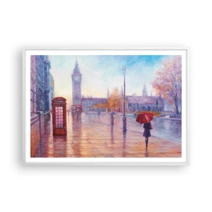 Poszter fekete keretben -  Őszi nap Londonban - 100x70 cm