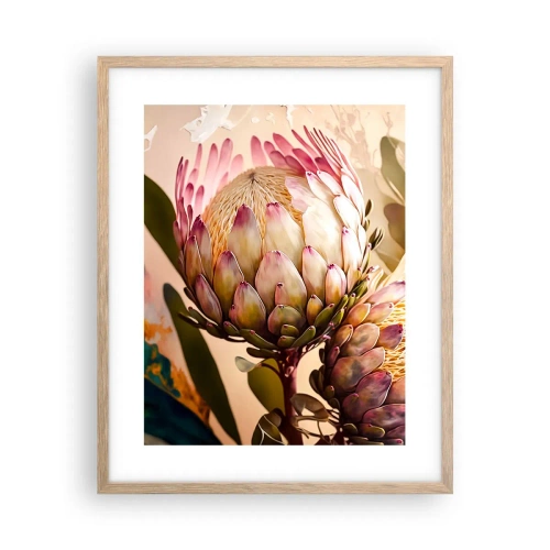 Poszter világos tölgy keretben - Gyengéden átölelve - 40x50 cm