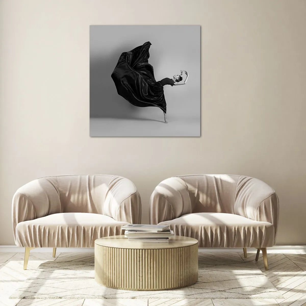 Üveg kép - Szárnyas zene - 60x60 cm