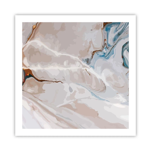 Poszter - Kék kanyarog a fehér alatt - 60x60 cm