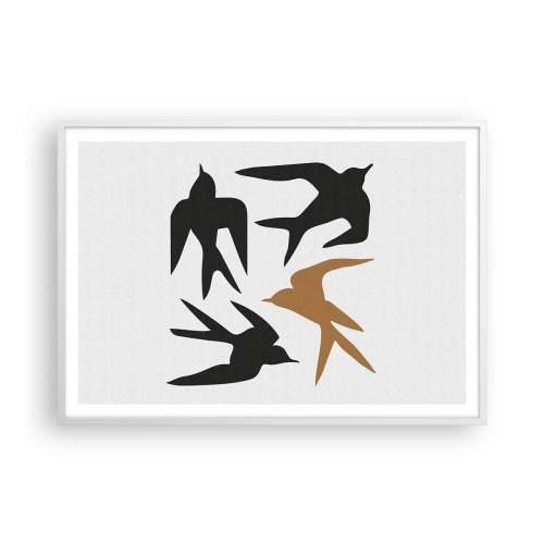 Poszter fekete keretben - Fecske játékok - 100x70 cm