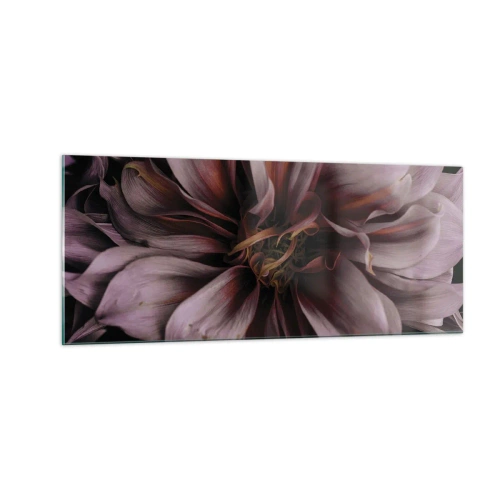 Üveg kép - Virágos szív - 100x40 cm