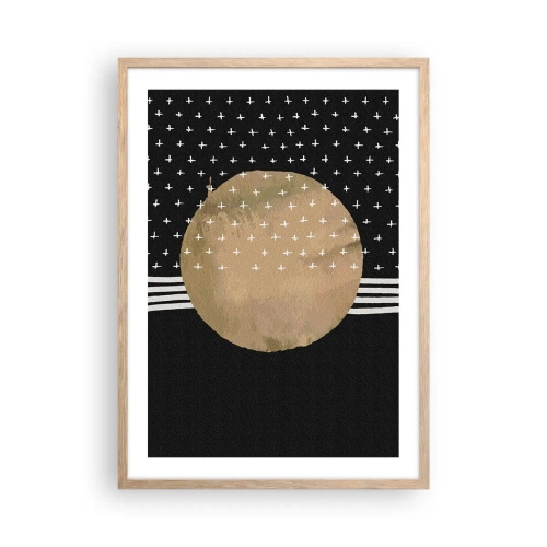 Poszter világos tölgy keretben - Kompozíció: a galaxis zászlaja - 50x70 cm