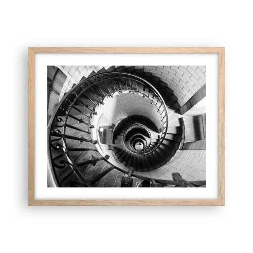 Poszter világos tölgy keretben - Feljebb es feljebb - 50x40 cm