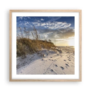 Poszter világos tölgy keretben - Meghívás egy sétára - 50x50 cm