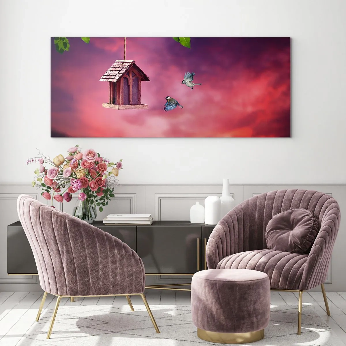 Üveg kép - Meghívás vacsorára - 90x30 cm
