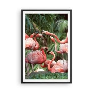 Poszter fehér keretben - Délutáni pletyka - 61x91 cm