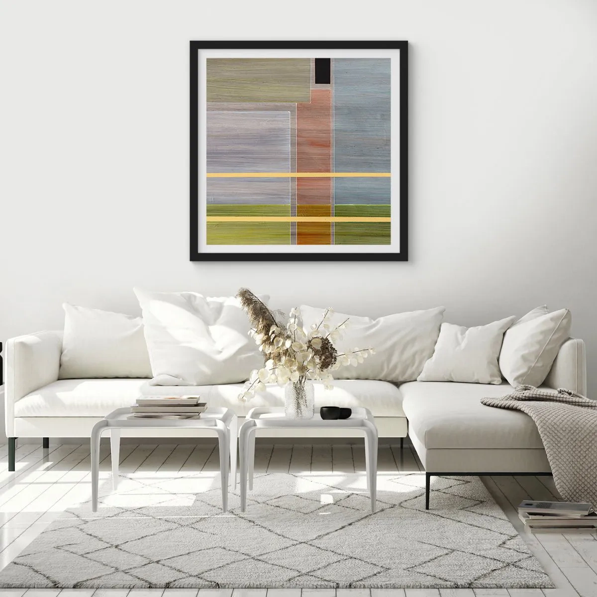 Poszter fehér keretben - Egyszerűen és nyugodtan - 50x50 cm