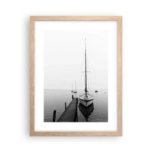 Poszter világos tölgy keretben - Indulásra készen - 30x40 cm