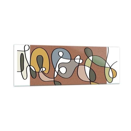 Üveg kép - Egy mosolyt érdemlő absztrakció - 90x30 cm