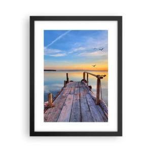 Poszter fehér keretben - Menj egyenesen a nap felé - 30x40 cm