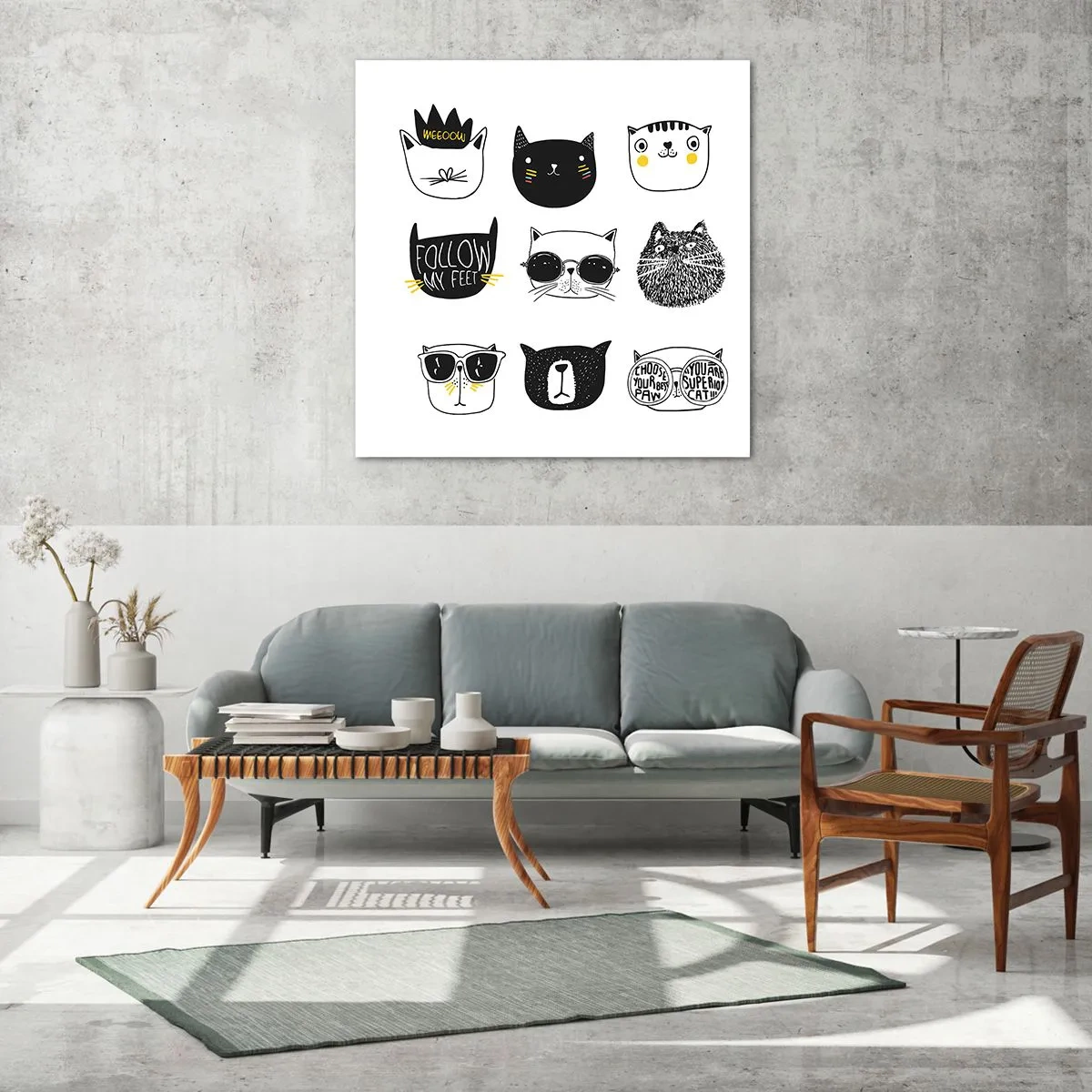 Üveg kép - Mindenki más - 70x70 cm