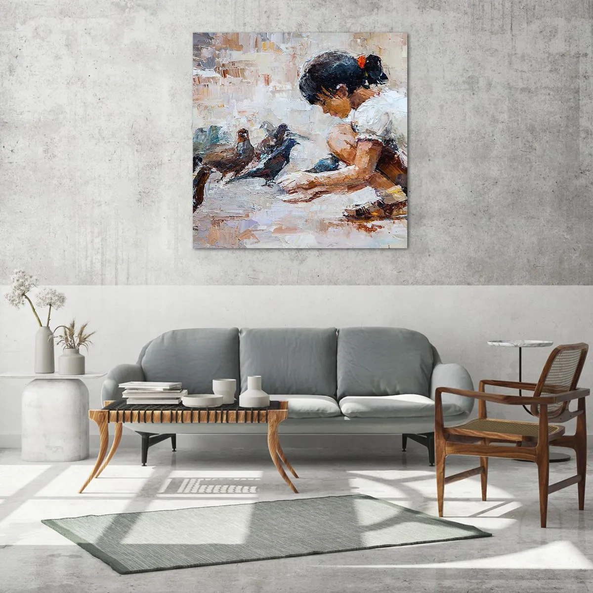 Üveg kép - A kicsik és a legkedvesebbek - 70x70 cm