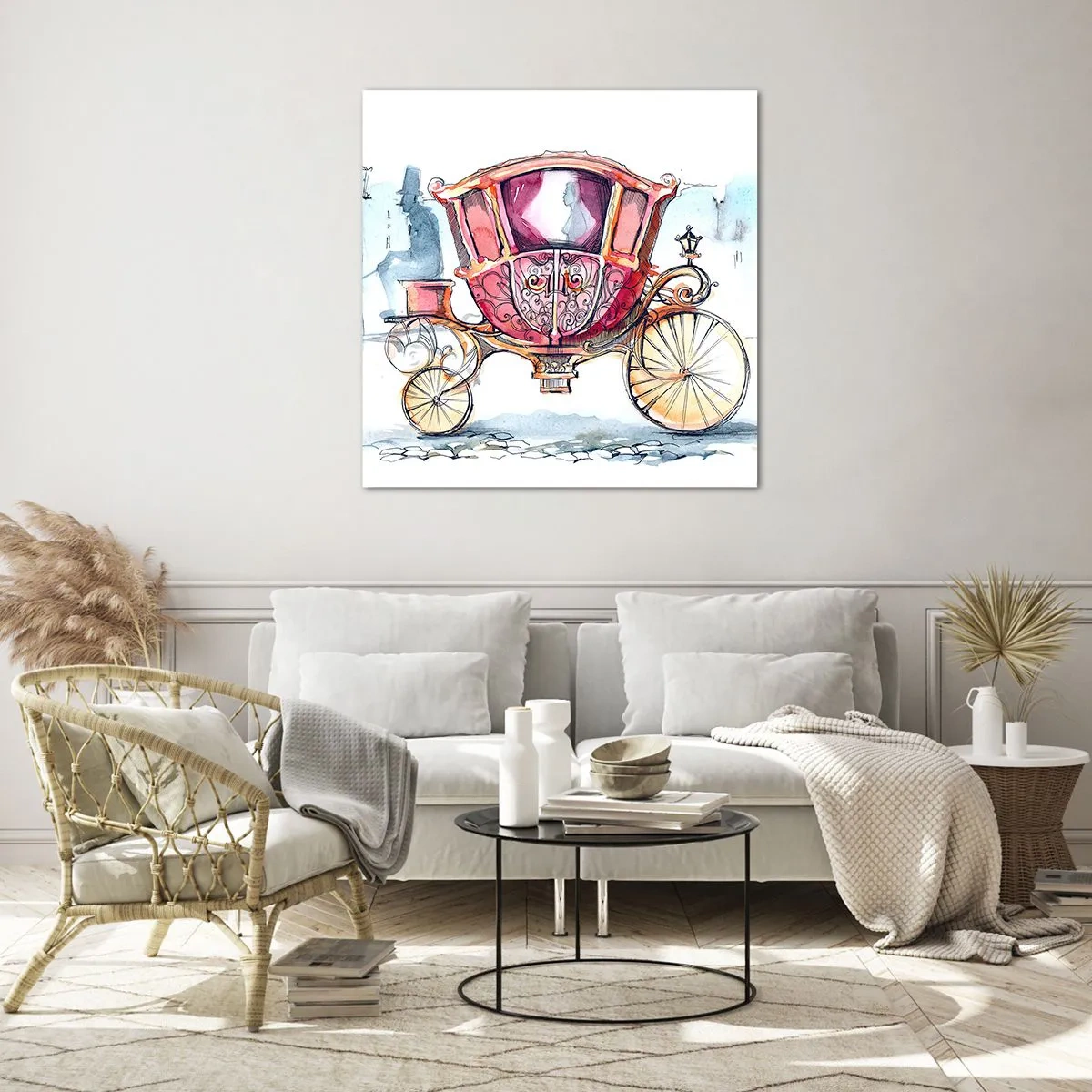 Üveg kép - Esküvőre vagy bálba? - 70x70 cm