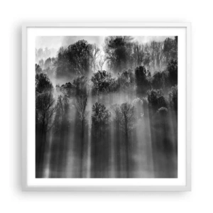 Poszter fekete keretben - Fénypatakokban - 60x60 cm