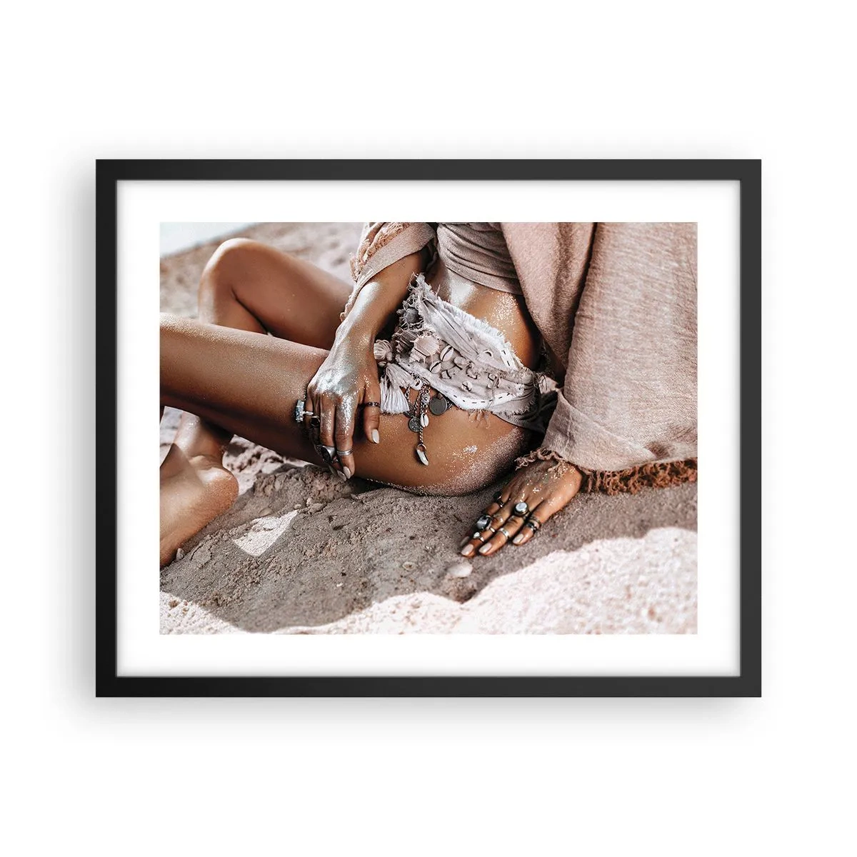 Poszter fehér keretben - A hullámok vetettek partra? - 50x40 cm