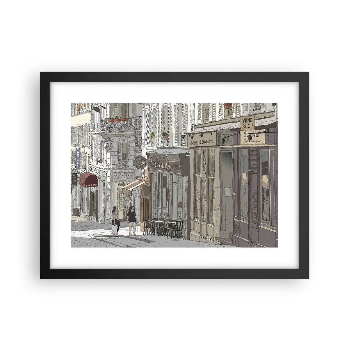 Poszter fehér keretben - Városi örömök - 40x30 cm