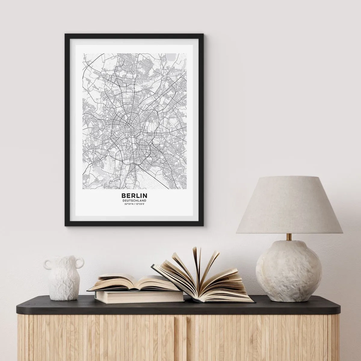 Poszter fehér keretben - Berlin virága - 50x70 cm