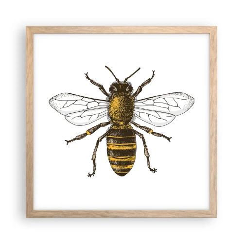 Poszter világos tölgy keretben - Gyönyörű és jó - 40x40 cm