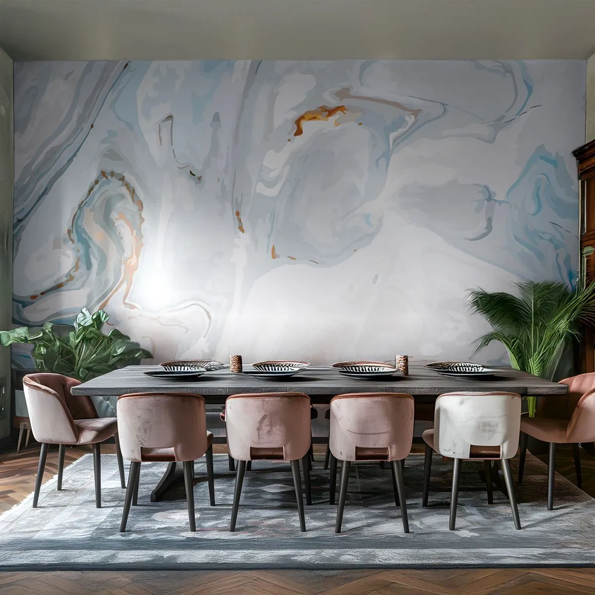 Fotótapéta Premium Canvas - Felhabzott fehér - Absztrakció, Darab, Modern minta - 250x175 cm