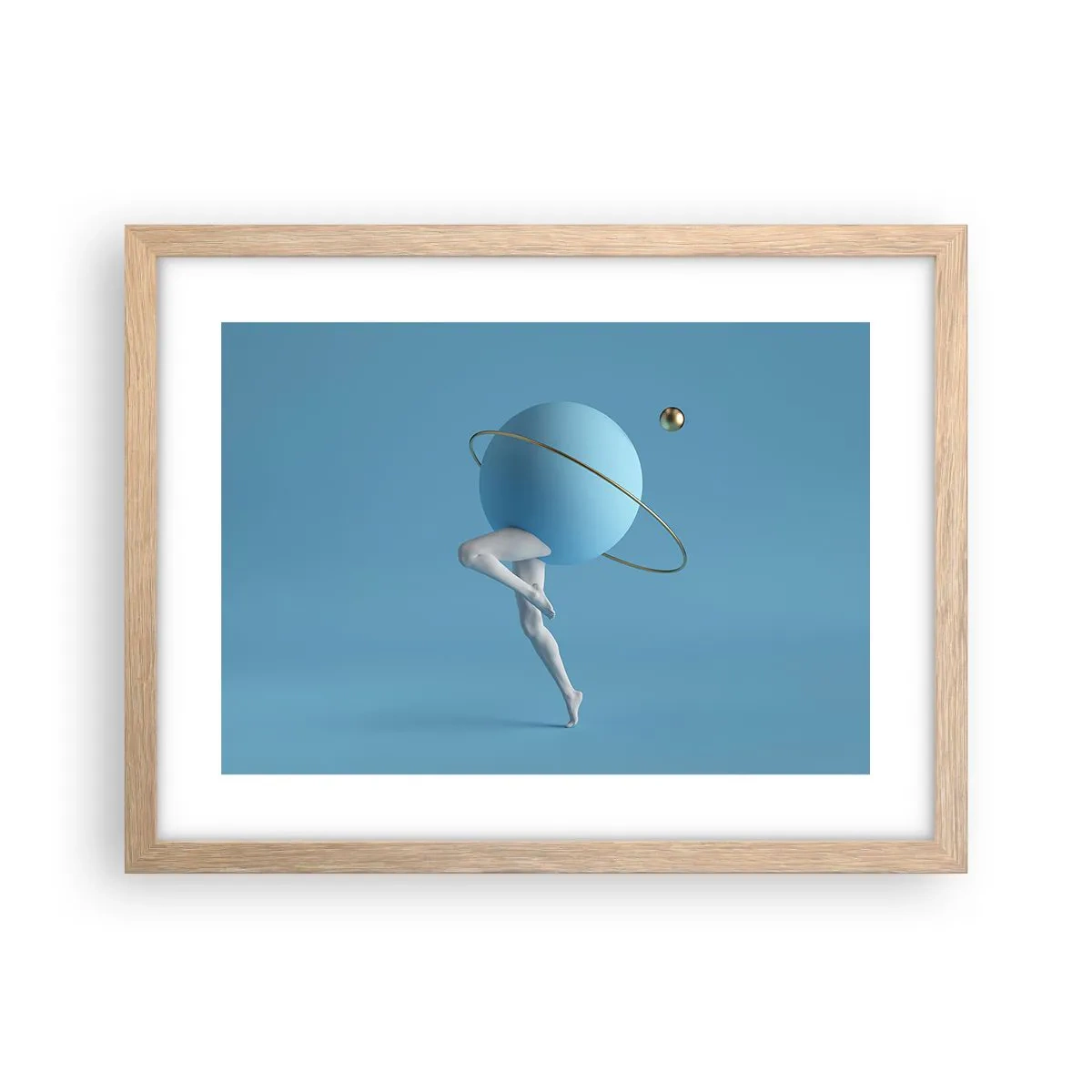 Poszter világos tölgy keretben - És a bolygók megbolondulnak - 40x30 cm