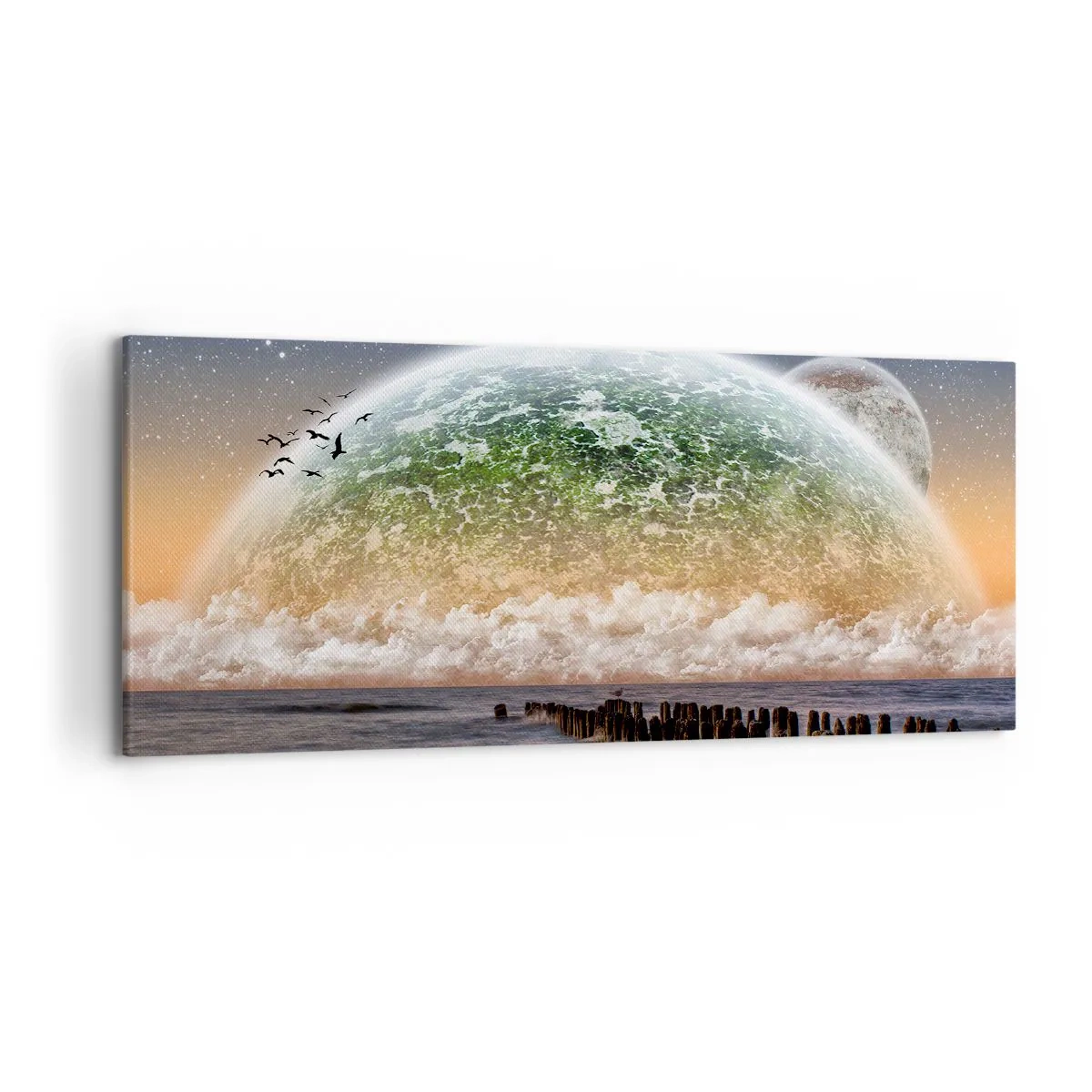 Vászonkép - És a világ kiemelkedett a vízből - 120x50 cm