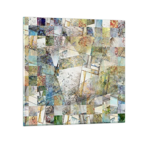 Üveg kép - Geometrikus átrendeződés - 30x30 cm