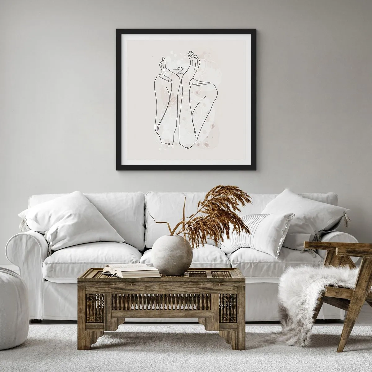 Poszter fehér keretben - Várva-várt pillanat - 40x40 cm